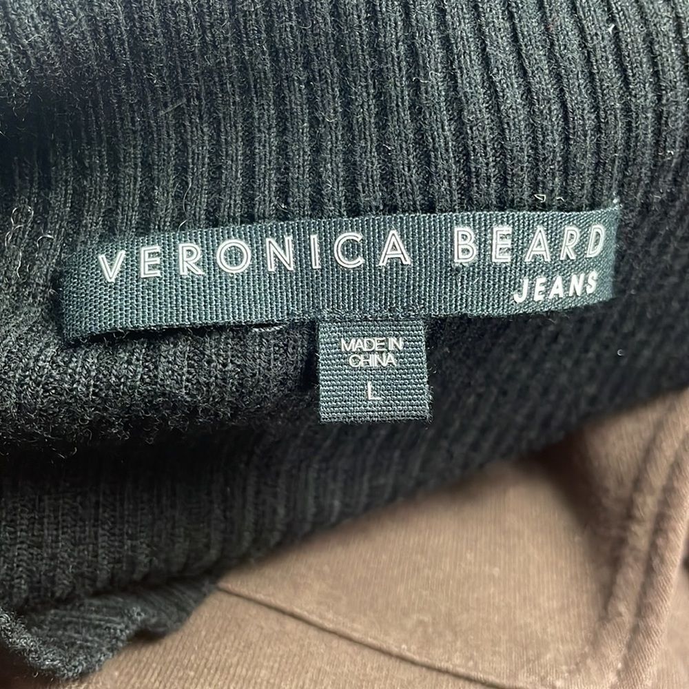 Veronica Beard Black Ribbed Off Shoulder Sweater - Picture 5 of 6